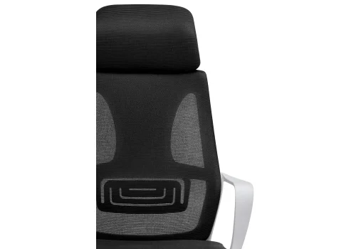 Компьютерное кресло Golem black / white 15333 Woodville, чёрный/сетка ткань, ножки/металл/белый, размеры - *550***680*630 фото 7