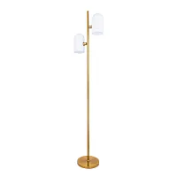 Торшер Cassel A5454PN-2PB Arte Lamp белый на 2 лампы, основание медь в стиле современный 
