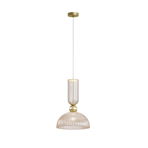 Светильник подвесной Antic MOD302PL-01CG1 Maytoni янтарный 1 лампа, основание золотое в стиле современный выдувное