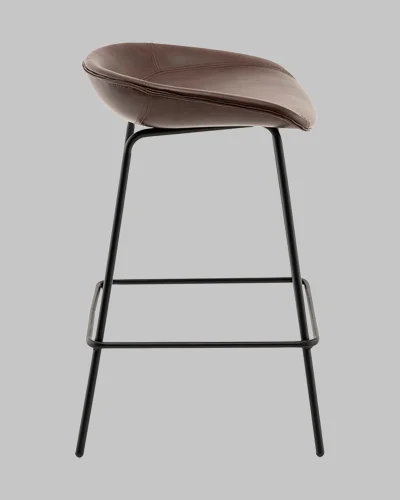 Стул полубарный Фуриоса экокожа коричневый УТ000041269 Stool Group, коричневый/экокожа, ножки/металл/чёрный, размеры - ***** фото 3