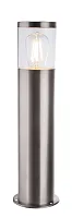 Парковый светильник Лалли (Lalli) 34019S1 Globo уличный IP44 матовый никель на 1 лампу, плафон прозрачный в стиле современный E27
