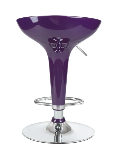 Стул барный 1004-LM BOMBA,  цвет сиденья фиолетовый металлик, цвет основания хром Dobrin, фиолетовый/, ножки/металл/хром, размеры - 660*880***430*360 фото 5