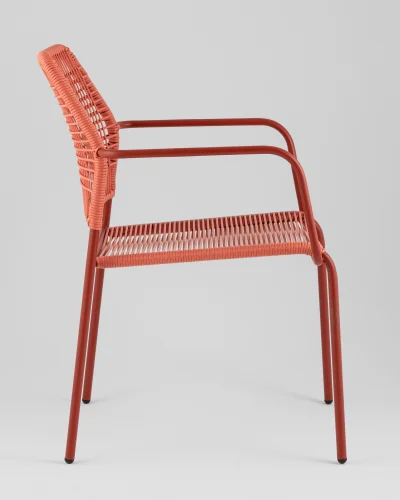 Стул Solaia, красный УТ000039922 Stool Group, красный/ротанг, ножки/металл/красный, размеры - *800**** фото 6