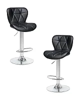 Стул барный набор 2 шт. SET-2 5022-LM BARNY, цвет сиденья черный, цвет основания хром Dobrin, /экокожа, ножки/металл/хром, размеры - 890*1100***460*540 Стул барный набор 2 шт. SET-2 5022-LM BARNY, цвет сиденья черный, цвет основания хром Dobrin, /экокожа, ножки/металл/хром, размеры - 890*1100***460*540