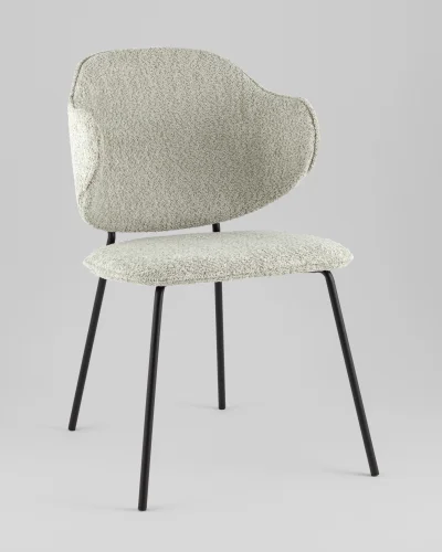 Стул Bellamy, букле мятный УТ000040259 Stool Group, мятный/букле, ножки/металл/чёрный, размеры - *820****