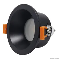 Светильник точечный ST256 ST256.408.01 ST-Luce чёрный 1 лампа, основание чёрное в стиле хай-тек круглый