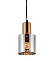 Светильник подвесной лофт Bolena LDP 1213 GR+GD Lumina Deco серый 1 лампа, основание бронзовое в стиле лофт 