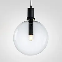 Светильник подвесной PENBALL D30 Black 212835-26 ImperiumLoft прозрачный 1 лампа, основание чёрное в стиле лофт современный 