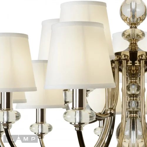 Люстра подвесная Magic P2344-10+5 nic iLamp белая на 15 ламп, основание никель в стиле современный американский фото 3