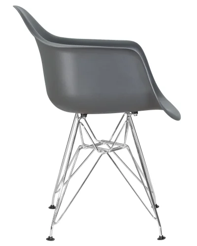 Стул обеденный 620BPP-LMZL DAW CHROME, цвет сиденья серый, цвет основания хромированная сталь Dobrin, серый/, ножки/металл/хром, размеры - ****620*645 фото 2