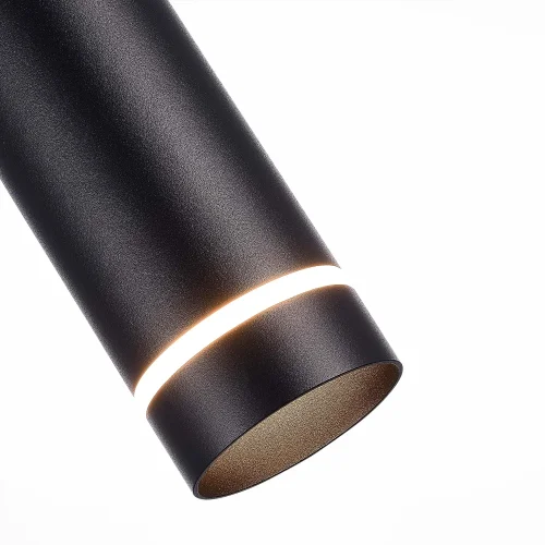 Светильник подвесной LED ST115.433.12 ST-Luce чёрный 1 лампа, основание чёрное в стиле хай-тек современный трубочки фото 3
