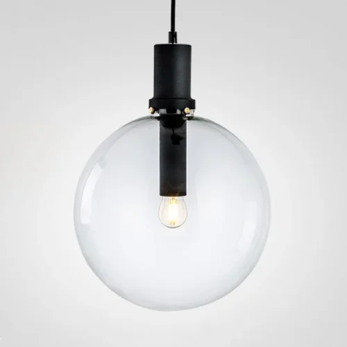 Светильник подвесной PENBALL D30 Black 212835-26 ImperiumLoft прозрачный на 1 лампу, основание чёрное в стиле современный лофт 