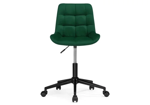 Компьютерное кресло Честер зеленый / черный 489819 Woodville, зелёный/велюр, ножки/металл/чёрный, размеры - *920***490*600 фото 3