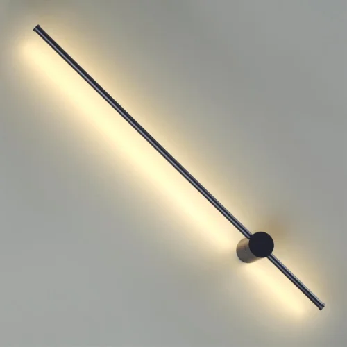 Бра LED Bram 5677/12WL Lumion чёрный на 1 лампа, основание чёрное в стиле хай-тек отражённый свет фото 3