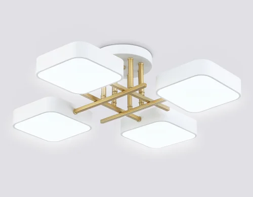 Люстра потолочная LED FL516341 Ambrella light белая на 1 лампу, основание белое в стиле хай-тек фото 4