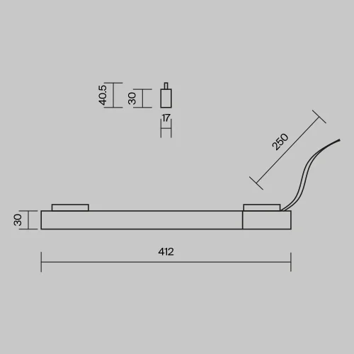 Блок питания 24V, 100Вт Magnetic track system Levity TRA184DR-100B Maytoni чёрный в стиле современный хай-тек для светильников серии Magnetic track system Levity levity магнитная фото 3