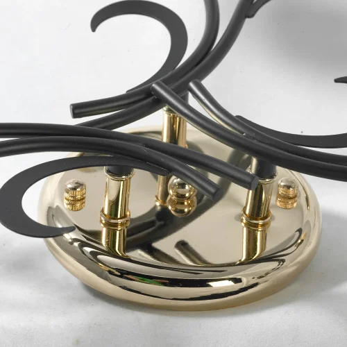 Люстра потолочная Oakland LSP-9952 Lussole белая прозрачная на 6 ламп, основание чёрное в стиле современный фото 2 Люстра потолочная Oakland LSP-9952 Lussole белая прозрачная на 6 ламп, основание чёрное в стиле современный фото 2