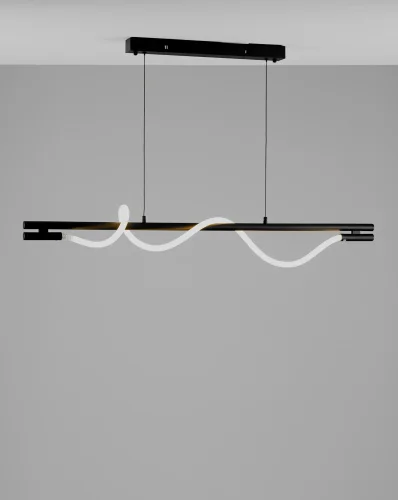 Светильник подвесной LED True V10677-PL Moderli белый 1 лампа, основание чёрное в стиле минимализм хай-тек современный 