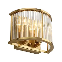 Бра Portofino OML-67201-02 Omnilux прозрачный 2 лампы, основание бронзовое в стиле современный 
