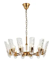 Люстра подвесная Darling 2091/05/12P Stilfort прозрачная на 12 ламп, основание золотое в стиле классический 