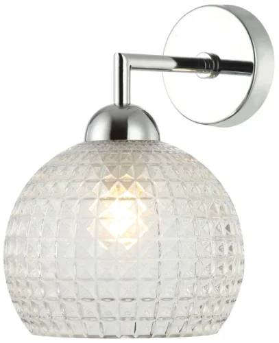 Бра Frency 2118/09/01W Stilfort прозрачный на 1 лампа, основание хром в стиле современный 