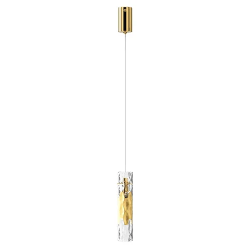 Светильник подвесной PRIMAVERA SP1 GOLD Crystal Lux прозрачный 1 лампа, основание золотое в стиле современный  фото 2