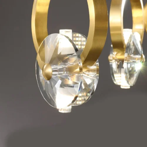 Светильник потолочный ADONICA LONG L12 204481-23 ImperiumLoft прозрачный на 12 ламп, основание латунь в стиле современный фото 5