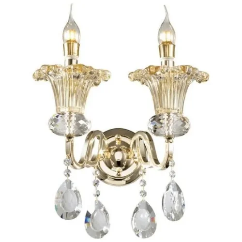 Бра Manuela WE371.02.301 Wertmark без плафона на 2 лампы, основание золотое в стиле классический Бра Manuela WE371.02.301 Wertmark без плафона на 2 лампы, основание золотое в стиле классический