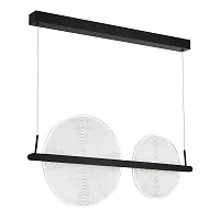 Светильник подвесной LED Splendid SL6233.403.24 ST-Luce прозрачный на 1 лампу, основание чёрное в стиле хай-тек 