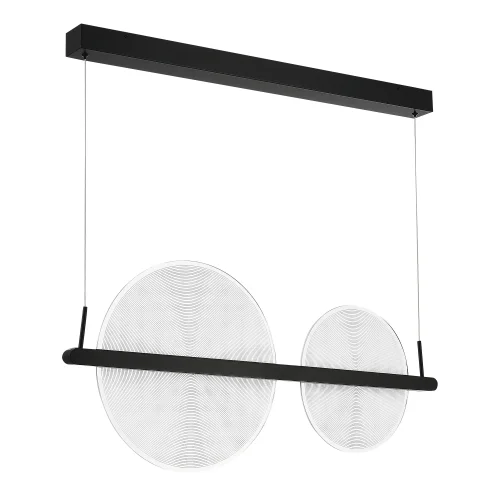 Светильник подвесной LED Splendid SL6233.403.24 ST-Luce прозрачный на 1 лампу, основание чёрное в стиле хай-тек 