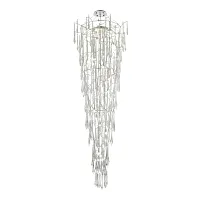 Люстра каскадная Teardrops SL1660.103.25 ST-Luce прозрачная на 25 ламп, основание хром в стиле современный флористика ветви