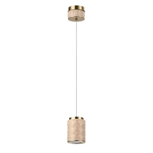 Светильник подвесной Lulu 5453/5L Odeon Light бежевый на 1 лампу, основание античное бронза латунь в стиле современный скандинавский Светильник подвесной Lulu 5453/5L Odeon Light бежевый на 1 лампу, основание античное бронза латунь в стиле современный скандинавский
