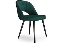 Деревянный стул Сандвикен черный / velutto 20 462400 Woodville, зелёный/велюр, ножки/металл/чёрный, размеры - ****500*550