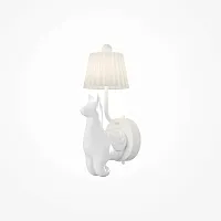 Бра LED Senor Alpaca MOD377WL-L6W3K Maytoni белый на 1 лампу, основание белое в стиле флористика хай-тек современный животные