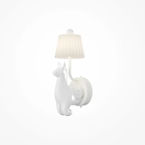 Бра LED Senor Alpaca MOD377WL-L6W3K Maytoni белый на 1 лампу, основание белое в стиле флористика хай-тек современный животные