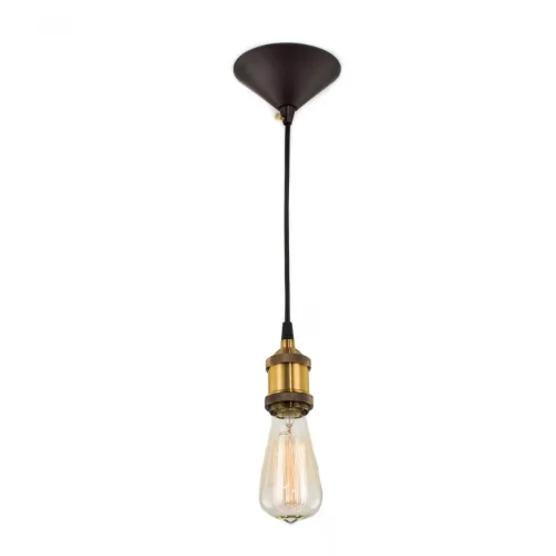 Светильник Эдисон подвесной CL450100 Citilux без плафона 1 лампа, основание бронзовое коричневое в стиле лофт 