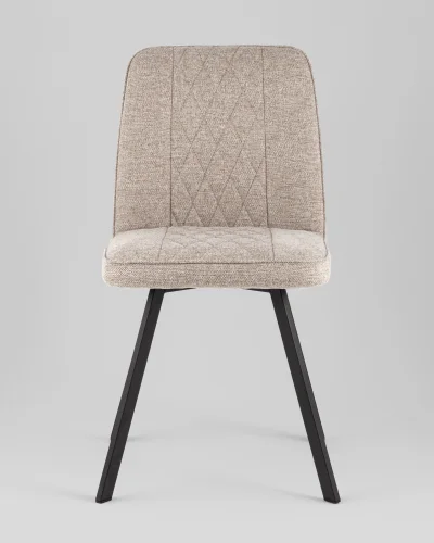 Стул Grein, бежевый, сиденье УТ000040528 Stool Group, бежевый/рогожка, ножки/металл/чёрный, размеры - *855**** фото 7