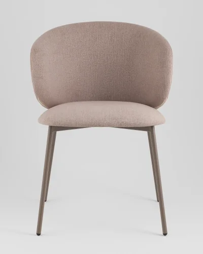 Стул Блейз велюр бежевый, каркас бежево-серый УТ000039827 Stool Group, бежевый/велюр, ножки/металл/чёрный, размеры - ***** фото 7