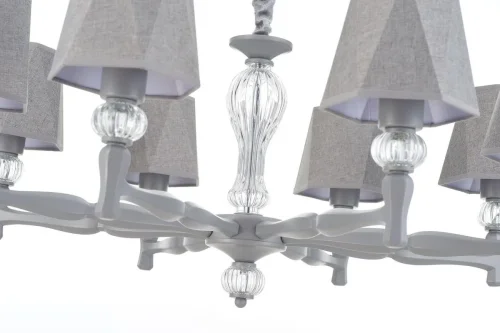 Люстра подвесная 672/8S Grey Escada серая на 8 ламп, основание серое в стиле современный  фото 2