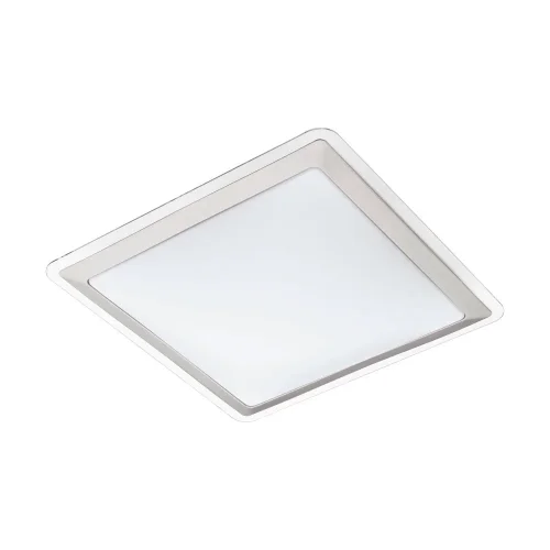 Светильник потолочный LED COMPETA 1 95679 Eglo прозрачный серый белый на 1 лампу, основание белое в стиле современный минимализм 