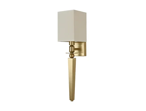 Бра 3571/A brass Newport белый бежевый на 1 лампа, основание латунь в стиле американский современный 