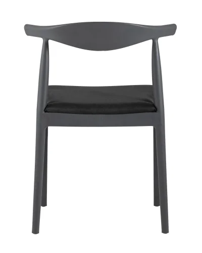 Стул Bull с мягким сиденьем, серый УТ000005389 Stool Group, серый/экокожа, ножки/пластик/серый, размеры - ****555*500 фото 4