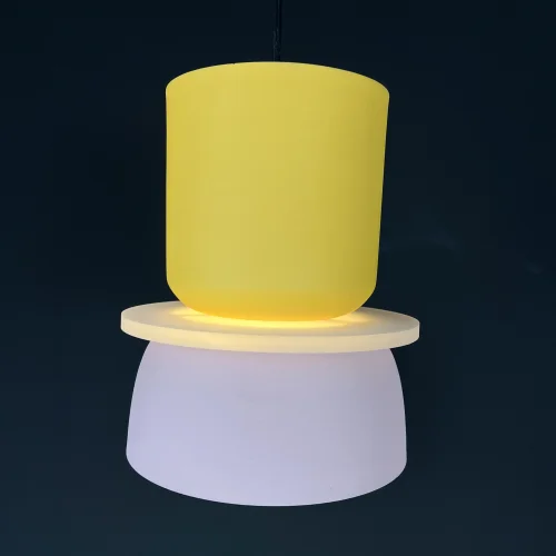 Светильник подвесной ILO D18,5 yellow/pink 179674-26 ImperiumLoft прозрачный 1 лампа, основание жёлтое в стиле современный скандинавский  фото 2