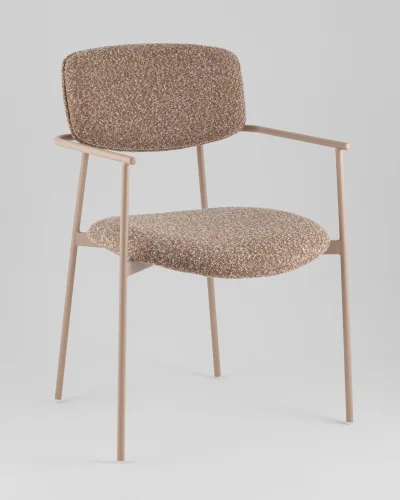 Стул Doe, коричневый, бежевые ножки УТ000040248 Stool Group, коричневый/букле, ножки/металл/бежевый, размеры - *820****