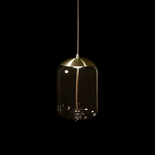 Светильник подвесной LED Knot 8135-C LOFT IT янтарный 1 лампа, основание золотое в стиле современный лофт  фото 4