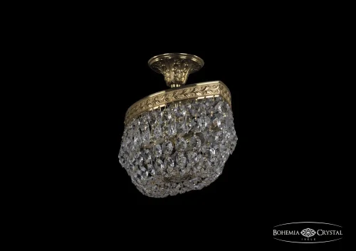 Светильник потолочный 19013/35IV G Bohemia Ivele Crystal прозрачный 2 лампы, основание золотое в стиле классика sp фото 2