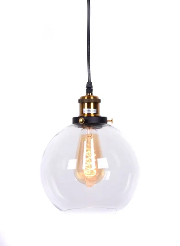 Светильник подвесной лофт Navarro LDP 6802 (PR) Lumina Deco прозрачный 1 лампа, основание прозрачное в стиле лофт шар