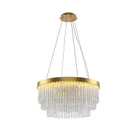 Светильник подвесной LED Trove MOD486PL-L38BSK Maytoni прозрачный на 1 лампу, основание латунь в стиле современный 