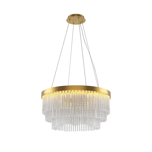 Светильник подвесной LED Trove MOD486PL-L38BSK Maytoni прозрачный на 1 лампу, основание латунь в стиле современный 