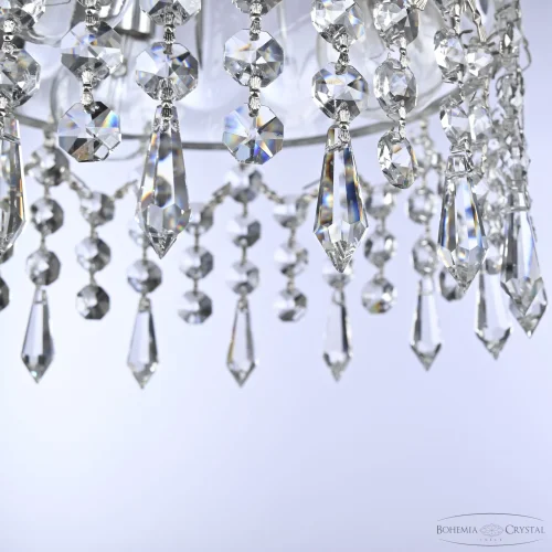 Светильник подвесной 5478/22 Ni Clear/M-1H Drops Bohemia Ivele Crystal прозрачный 3 лампы, основание никель в стиле классический drops фото 6
